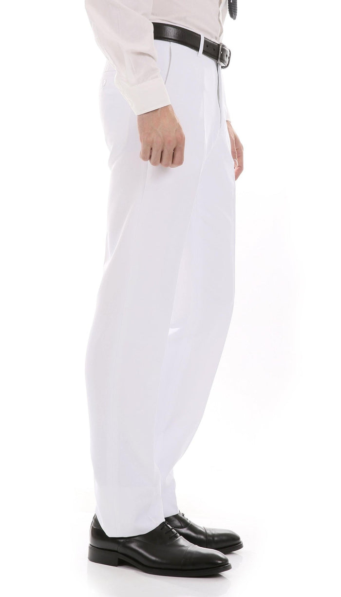 Oslo Collection - Slim Fit 2 Piece Suit Color White - Upscale Men's Fashion