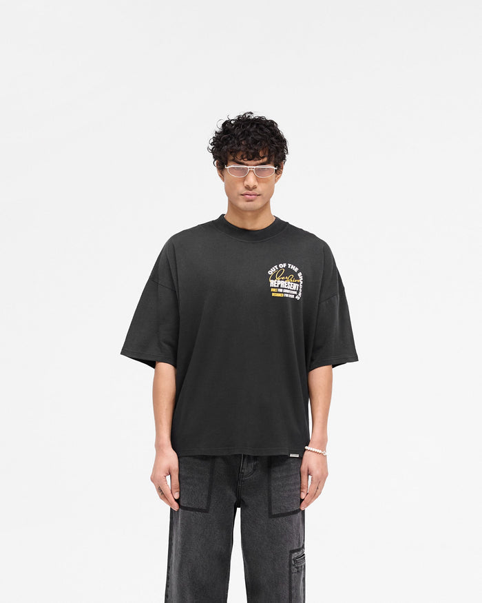 Out Of The Shadows T-Shirt - Stained Black