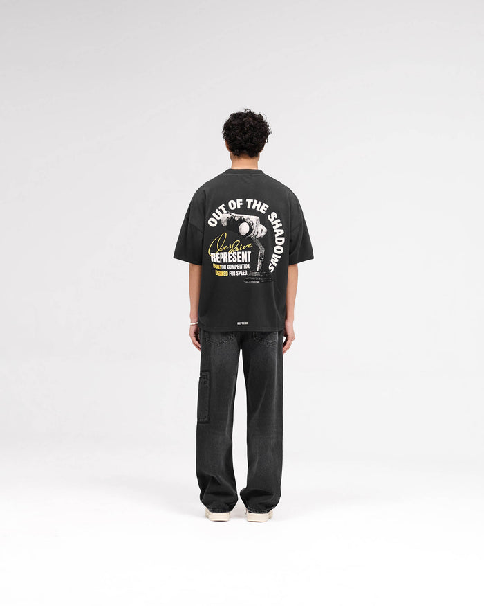 Out Of The Shadows T-Shirt - Stained Black