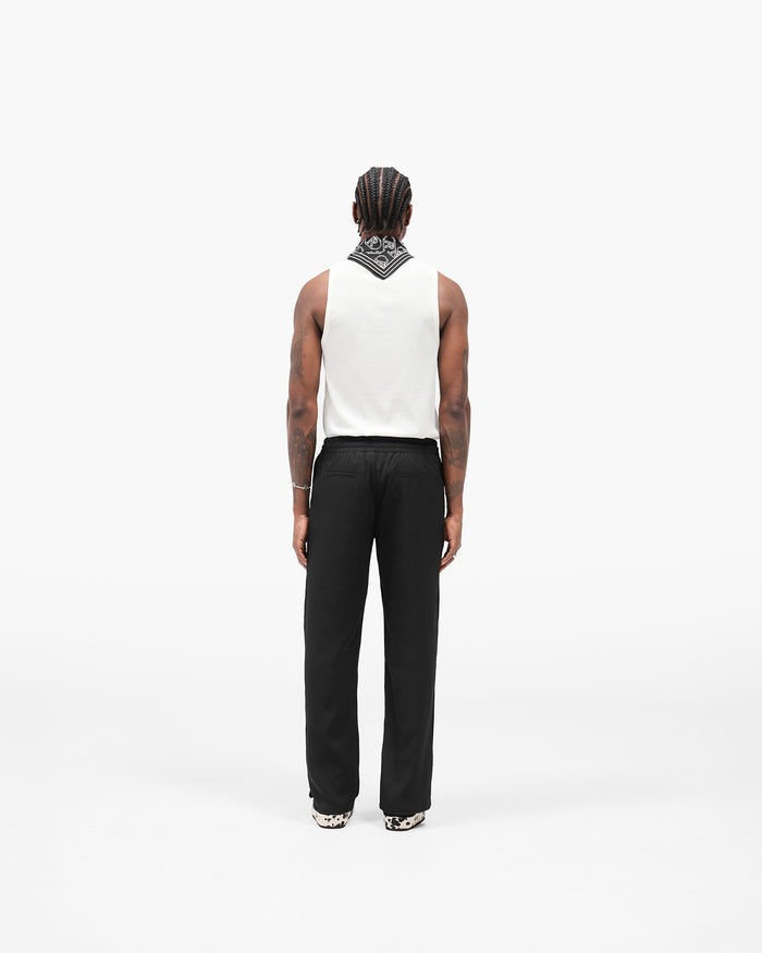 Piped Track Pant - Jet Black