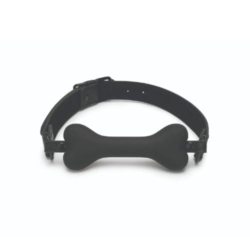 Prowler RED Bone Gag Silicone Black from Nice 'n' Naughty