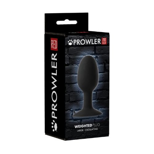 Prowler RED Large Weighted Butt Plug Black from Nice 'n' Naughty