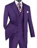 Purple Executive Fit Glen Plaid 3-Piece Suit – Dominare Collection - Upscale Men's Fashion