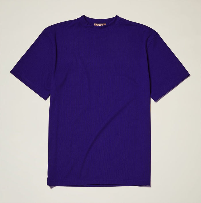 Purple Ribbed Regular Fit Crew Neck T-Shirt - Upscale Men's Fashion