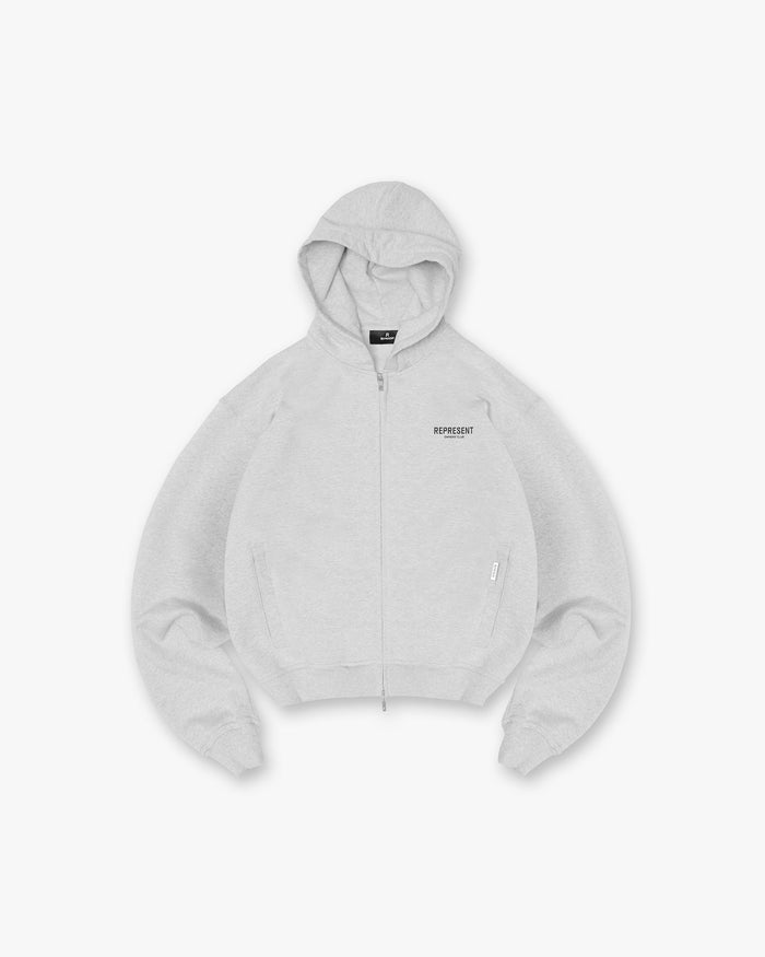 Represent Owners Club Zip Hoodie - Ash Grey