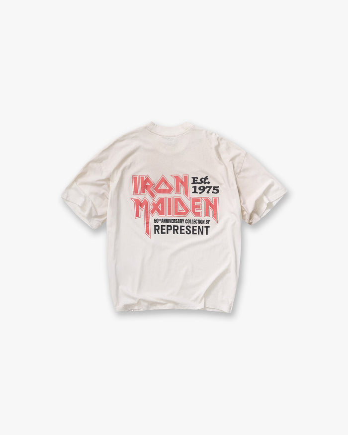 Represent X Iron Maiden Anniversary T-Shirt - Washed Ecru