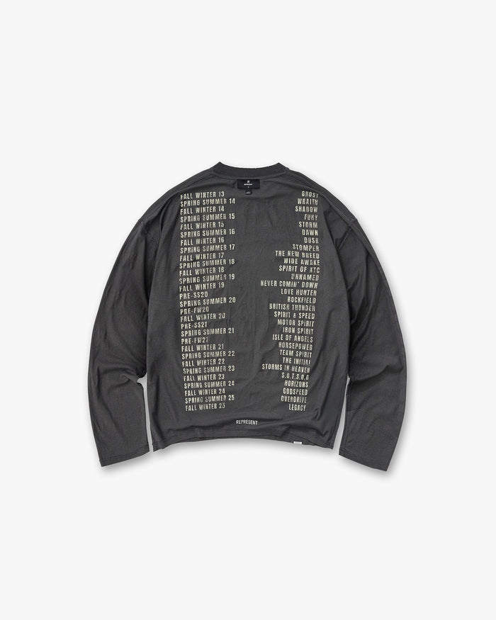 Reversible Living Legacy Tour Long Sleeve T-Shirt - Sun Fade Grey