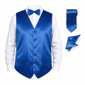 Royal Blue Tuxedo Vest Set - Upscale Men's Fashion