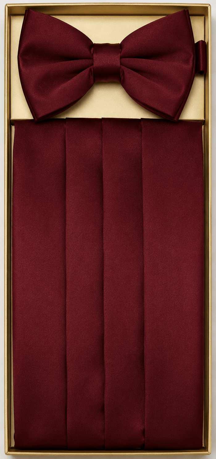 Satin Cummerbund & Bow Tie Set for Men - Upscale Men's Fashion