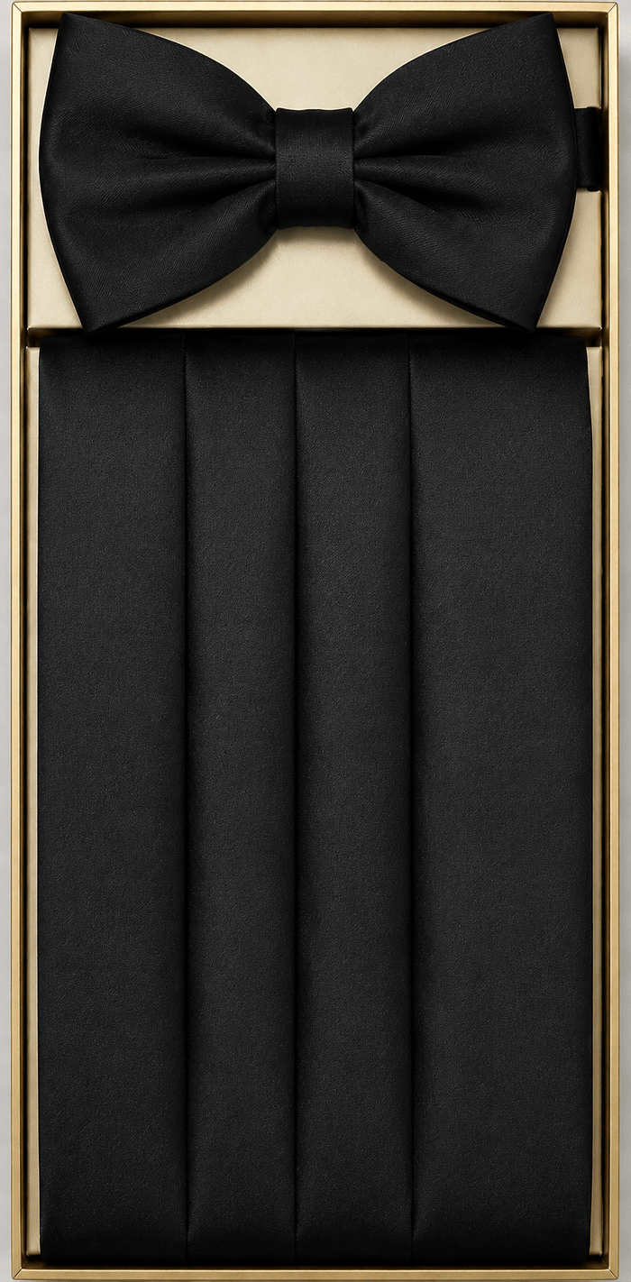 Satin Cummerbund & Bow Tie Set for Men - Upscale Men's Fashion