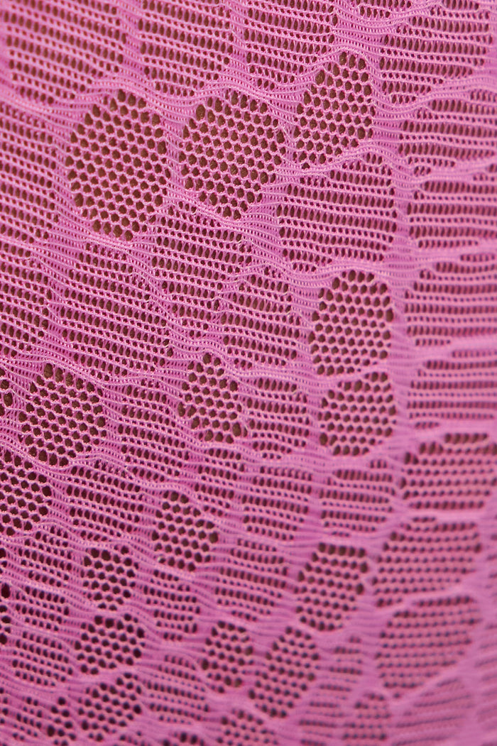 Orchid open-knit lace fabric for string thong