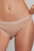 Buff seamless mesh brief with wide waistband, side view