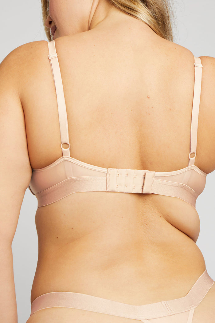 Silky Nursing Bra in Peach back