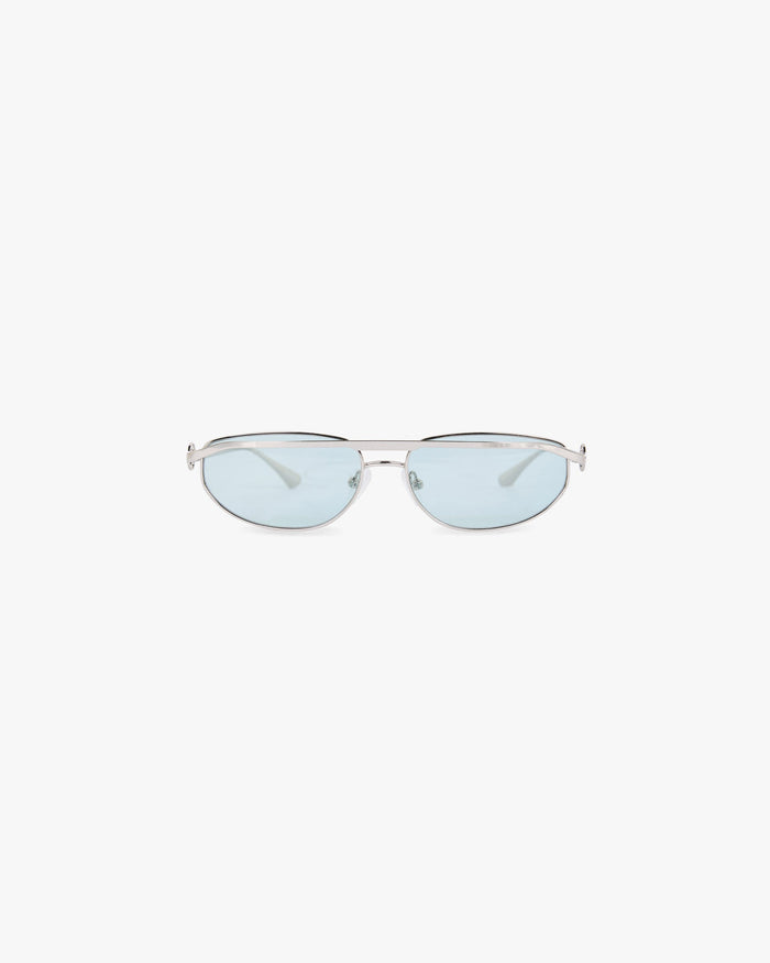 Slim Aviator Sunglasses - Silver Matcha
