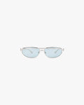 Slim Aviator Sunglasses - Silver Matcha