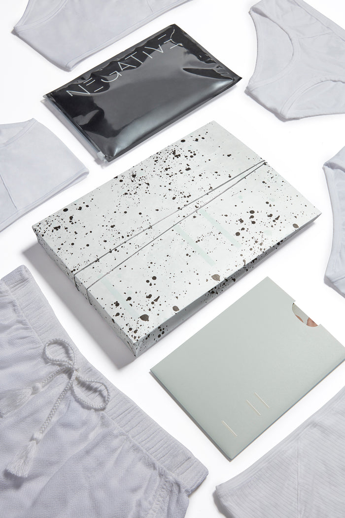 Small speckled DIY gift envelope, flat folded