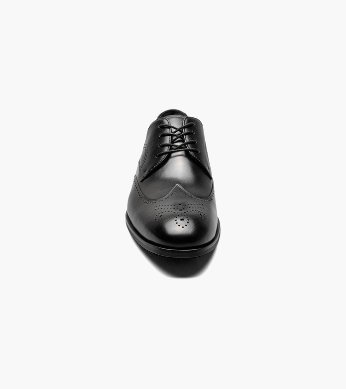 Stacy Adams Brayden Leather Wingtip Oxford Dress Shoes - Black - Upscale Men's Fashion
