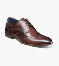 Stacy Adams Brayden Leather Wingtip Oxford Dress Shoes - Brown - Upscale Men's Fashion
