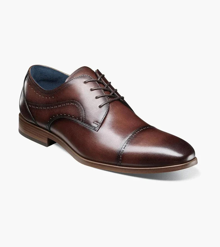 Stacy Adams Bryant Cap Toe Oxford in Brown - Versatile and Stylish Leather Shoes - Upscale Men's Fashion