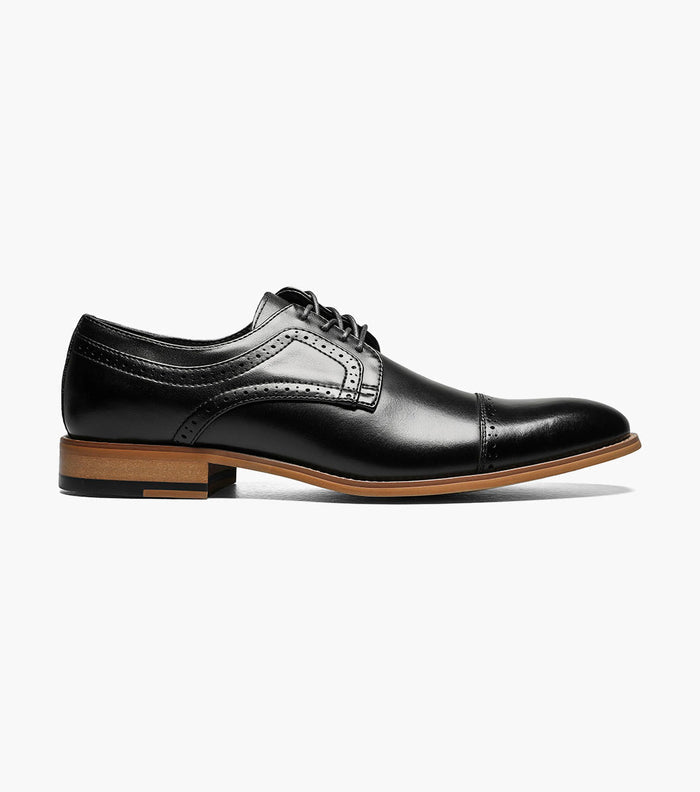 Stacy Adams Dickinson Cap Toe Oxford Dress Shoes - Black - Upscale Men's Fashion