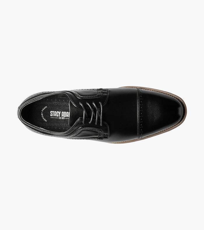 Stacy Adams Dickinson Cap Toe Oxford Dress Shoes - Black - Upscale Men's Fashion