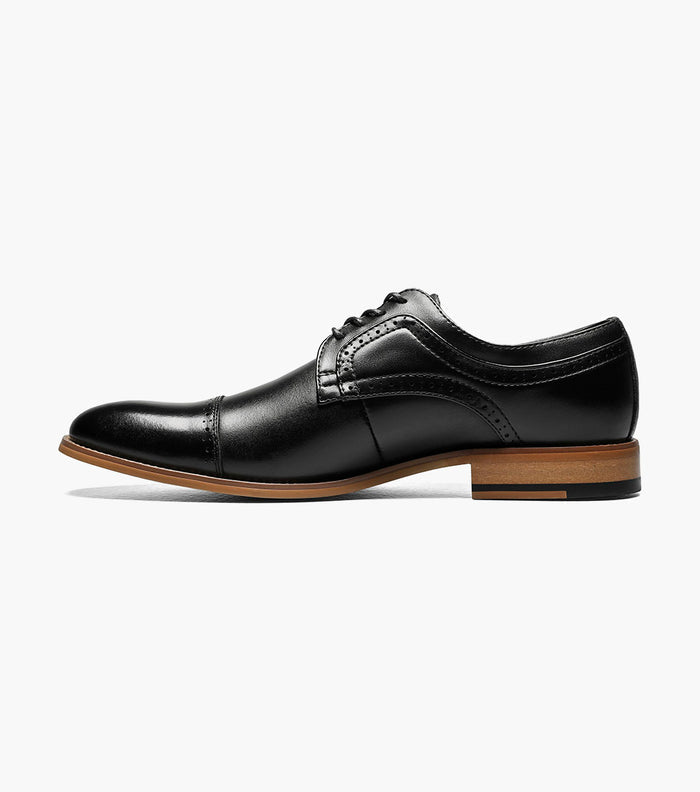 Stacy Adams Dickinson Cap Toe Oxford Dress Shoes - Black - Upscale Men's Fashion