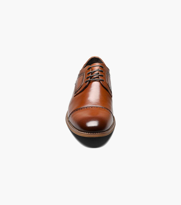 Stacy Adams Dickinson Cap Toe Oxford Dress Shoes - Cognac - Upscale Men's Fashion