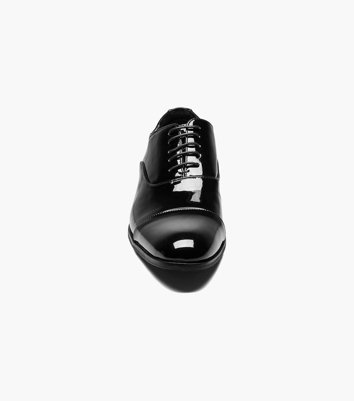 Stacy Adams Gala Patent Cap Toe Oxford Tuxedo Shoes - Black Patent - Upscale Men's Fashion
