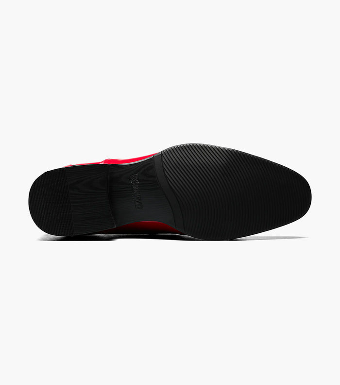Stacy Adams Gala Patent Cap Toe Oxford Tuxedo Shoes - Red Patent - Upscale Men's Fashion