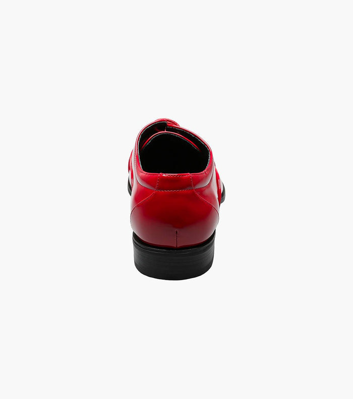 Stacy Adams Gala Patent Cap Toe Oxford Tuxedo Shoes - Red Patent - Upscale Men's Fashion