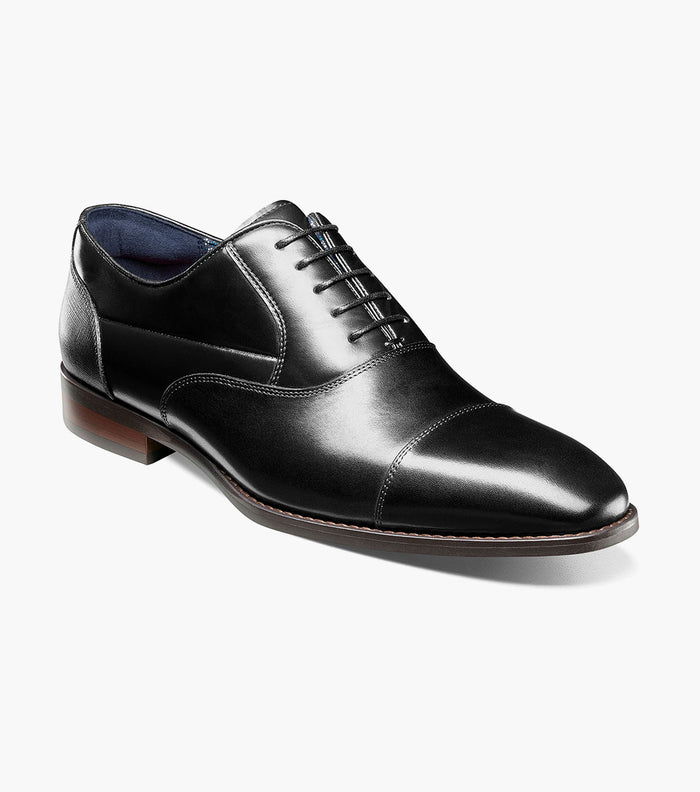 Stacy Adams Kallum Cap Toe Oxford Dress Shoes - Black - Upscale Men's Fashion