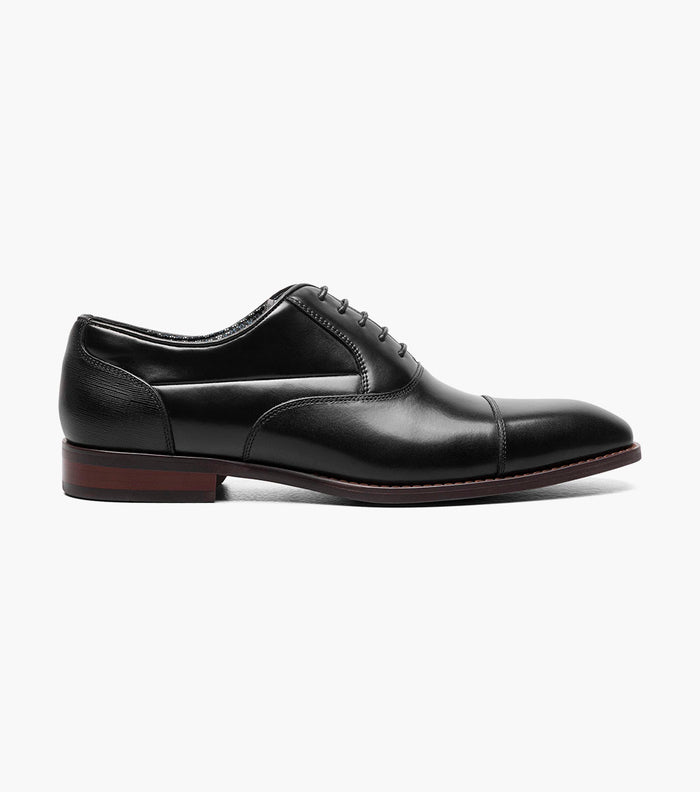 Stacy Adams Kallum Cap Toe Oxford Dress Shoes - Black - Upscale Men's Fashion