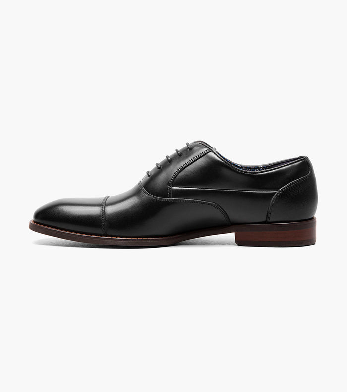 Stacy Adams Kallum Cap Toe Oxford Dress Shoes - Black - Upscale Men's Fashion