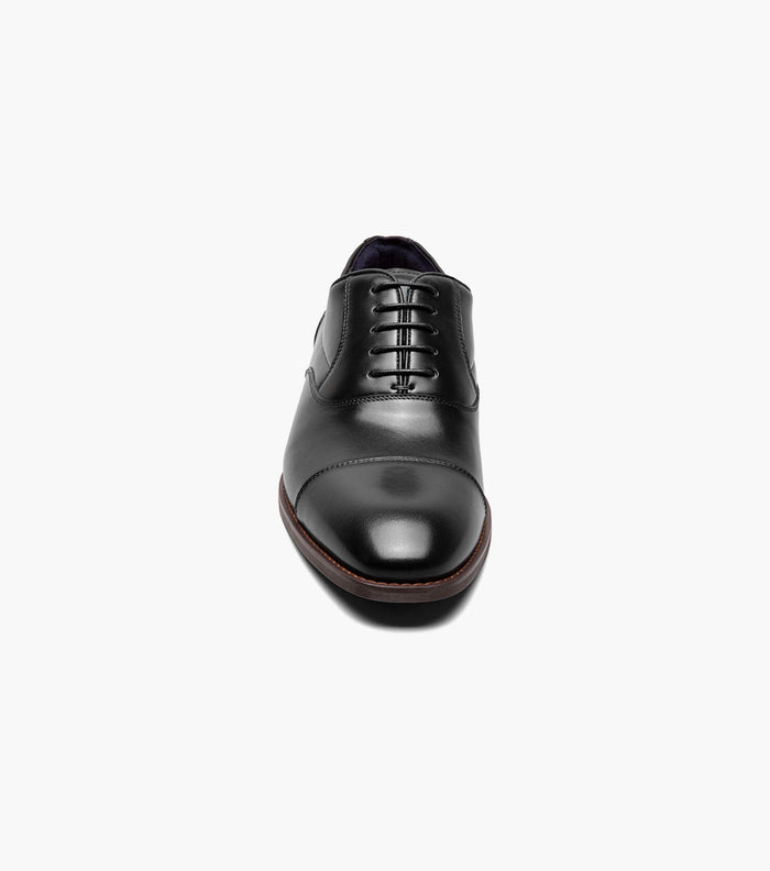 Stacy Adams Kallum Cap Toe Oxford Dress Shoes - Black - Upscale Men's Fashion