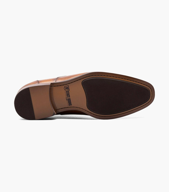 Stacy Adams Kallum Cap Toe Oxford Dress Shoes - Cognac - Upscale Men's Fashion