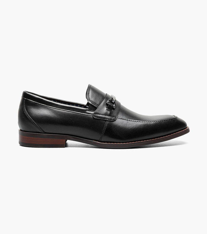 Stacy Adams Kaylor Moc Toe Bit Slip-On Dress Shoes - Black - Upscale Men's Fashion