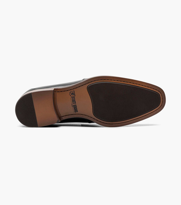 Stacy Adams Kaylor Moc Toe Bit Slip-On Dress Shoes - Black - Upscale Men's Fashion