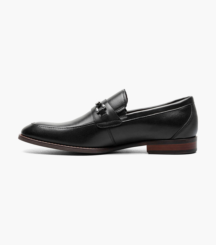 Stacy Adams Kaylor Moc Toe Bit Slip-On Dress Shoes - Black - Upscale Men's Fashion