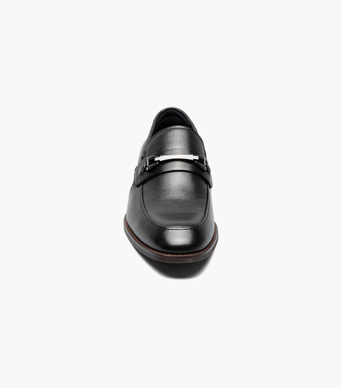 Stacy Adams Kaylor Moc Toe Bit Slip-On Dress Shoes - Black - Upscale Men's Fashion