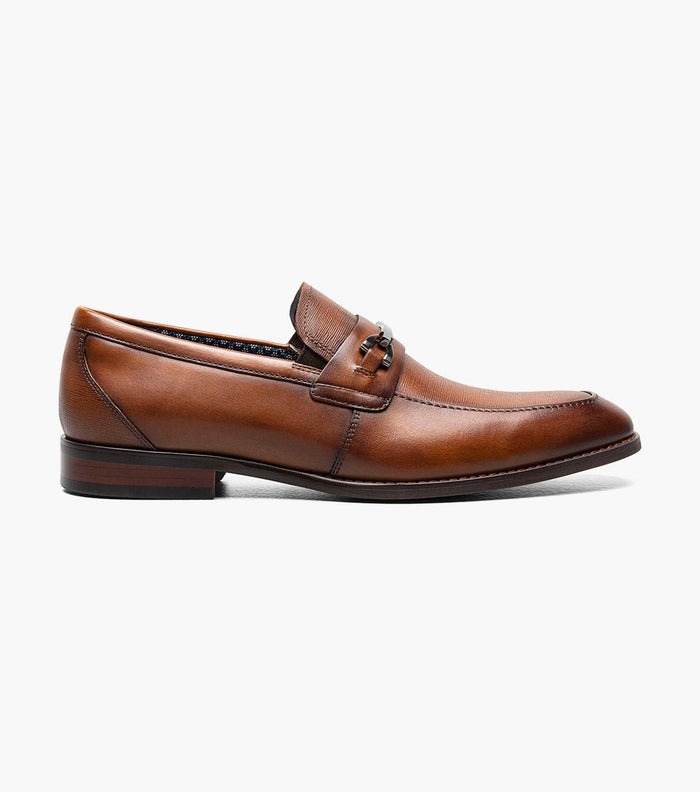 Stacy Adams Kaylor Moc Toe Bit Slip-On Dress Shoes - Cognac - Upscale Men's Fashion