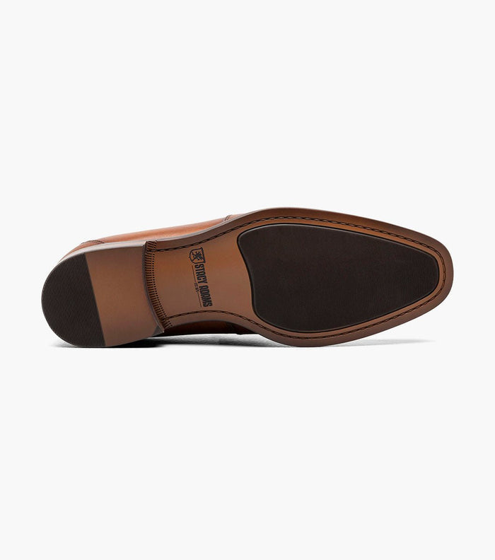 Stacy Adams Kaylor Moc Toe Bit Slip-On Dress Shoes - Cognac - Upscale Men's Fashion