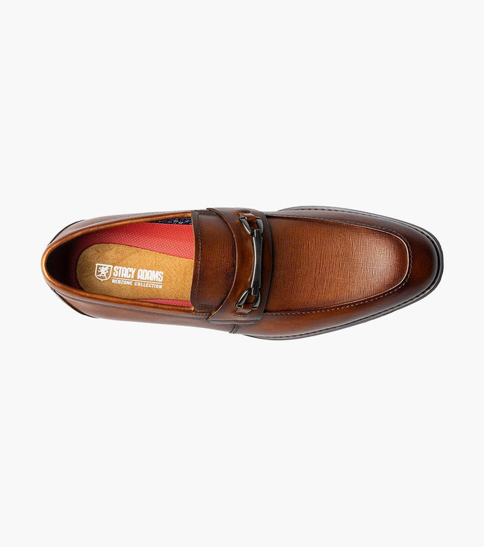 Stacy Adams Kaylor Moc Toe Bit Slip-On Dress Shoes - Cognac - Upscale Men's Fashion