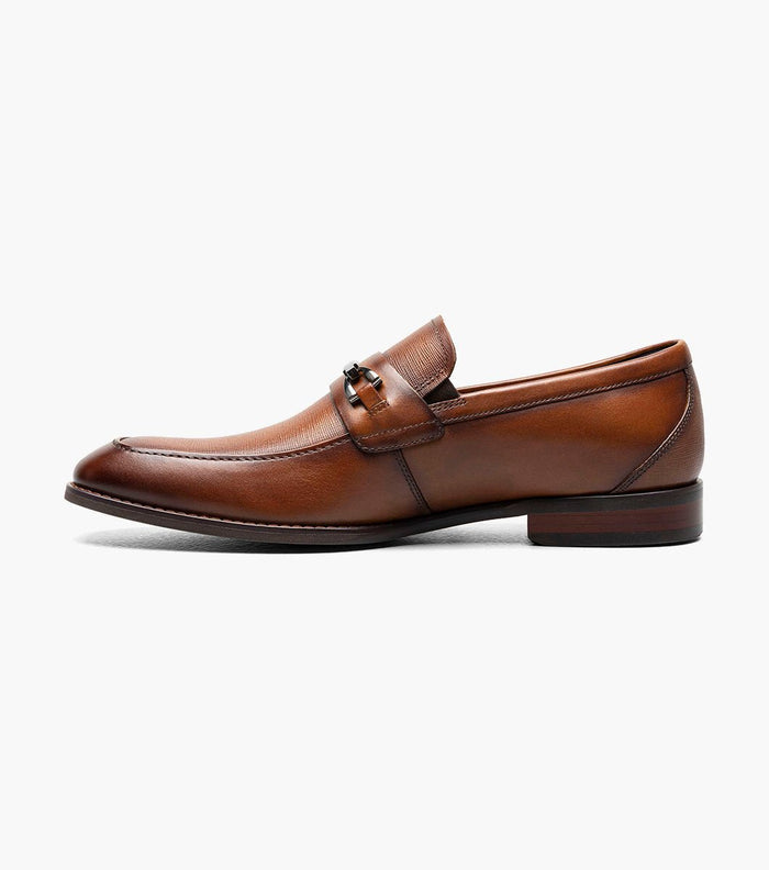 Stacy Adams Kaylor Moc Toe Bit Slip-On Dress Shoes - Cognac - Upscale Men's Fashion