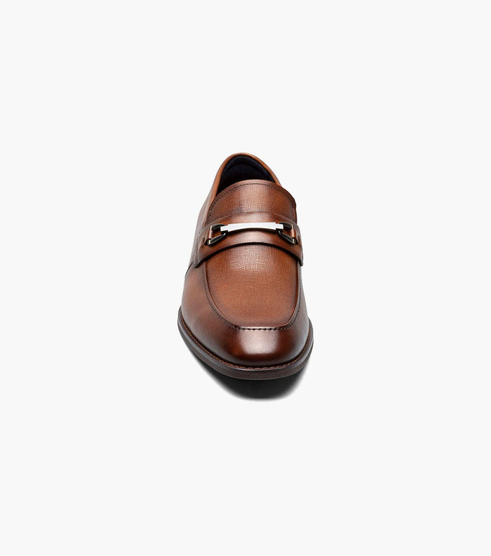 Stacy Adams Kaylor Moc Toe Bit Slip-On Dress Shoes - Cognac - Upscale Men's Fashion