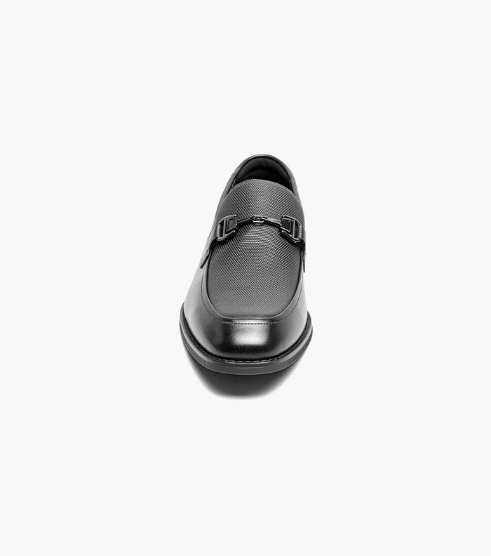 Stacy Adams Lawton Moc Toe Bit Slip-On Shoes - Black - Upscale Men's Fashion