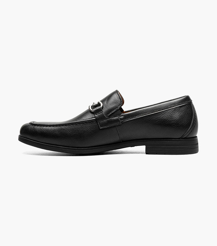 Stacy Adams Richmont Moc Toe Bit Loafers - Black Tumbled - Upscale Men's Fashion