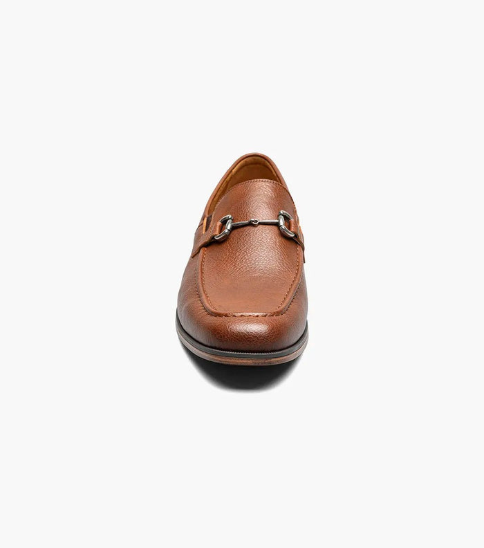 Stacy Adams Richmont Moc Toe Bit Loafers - Cognac Tumbled - Upscale Men's Fashion