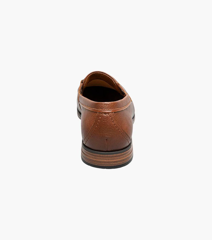Stacy Adams Richmont Moc Toe Bit Loafers - Cognac Tumbled - Upscale Men's Fashion