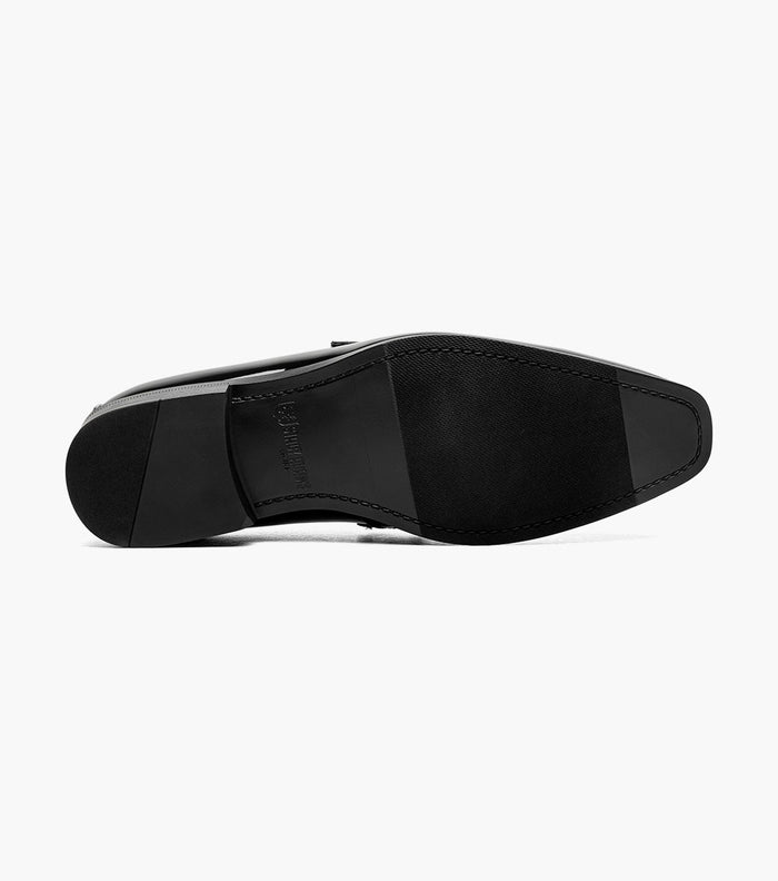 Stacy Adams Spratley Black Velour Patent Moc Toe Loafers - Upscale Men's Fashion