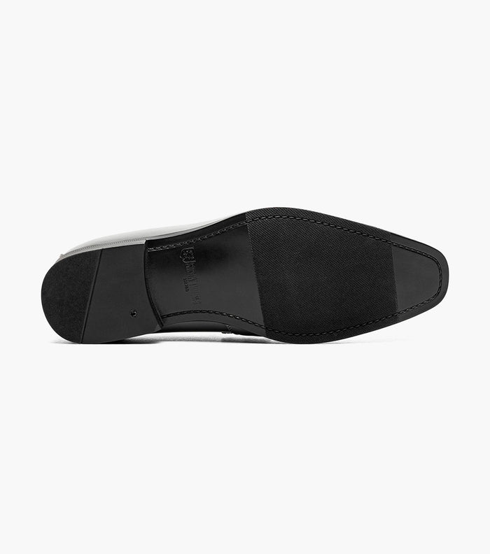 Stacy Adams Spratley Gray Velour Patent Moc Toe Loafers - Upscale Men's Fashion